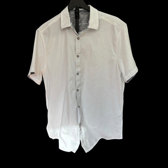 Robert Graham Classic Fit White Floral Pattern Short Slve M XL Button Shirt - Picture 2 of 8